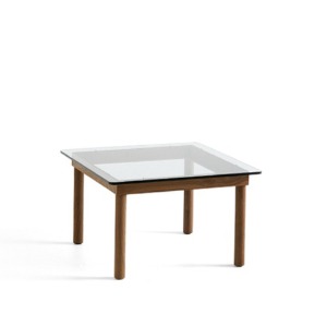 Kofi Table(941707) 코피 테이블  Clear Glass/Walnut Water-Based Lacquered