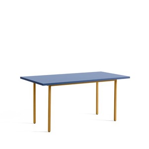 Two Colour Table  투 컬러 테이블 L160 x W82 x H74  블루 워터베이스드 라커드 / 골든 옐로우 (오커) 베이스