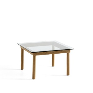 Kofi Table 코피 테이블  Clear Glass/Water-Based Lacquered Oak