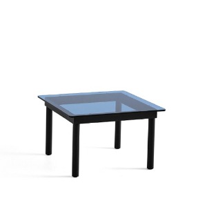 Kofi Table 코피 테이블  Blue Tinted Glass/Black Water-Based Lacquered Oak