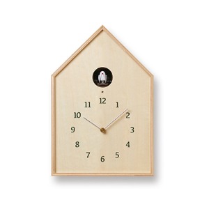 Birdhouse Clock Natural