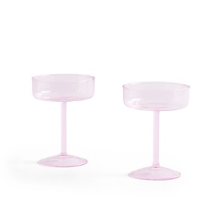 Tint Coupe Glass Set of 2 틴트 쿠프 글래스 2개 한세트 핑크