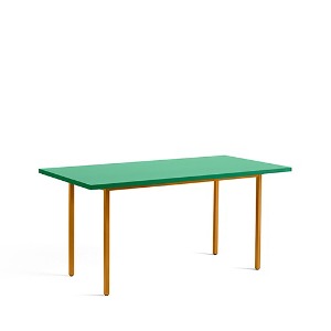Two Colour Table  투 컬러 테이블 L160 x W82 x H74 그린 민트 / 골든 옐로우